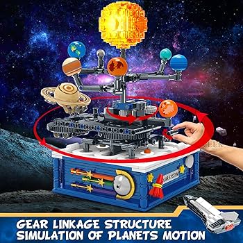 Sitodier Rotatable Solar System Building Blocks Set Toys for